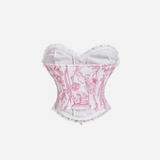 Haut corset fleuri vintage