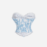 Haut corset fleuri vintage