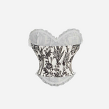Haut corset fleuri vintage