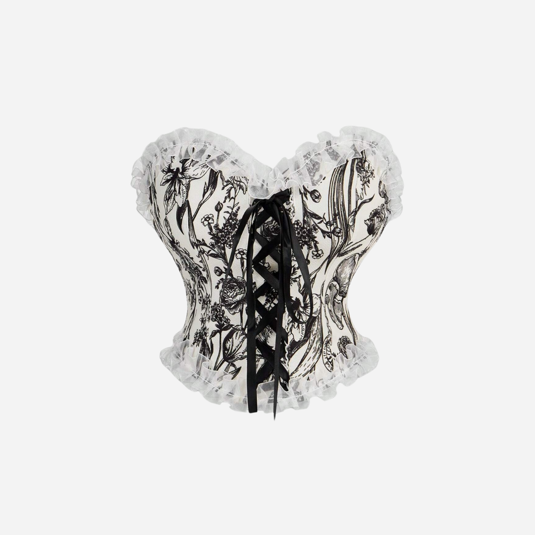 Haut corset fleuri vintage