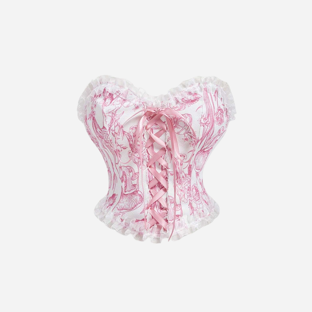 Haut corset fleuri vintage