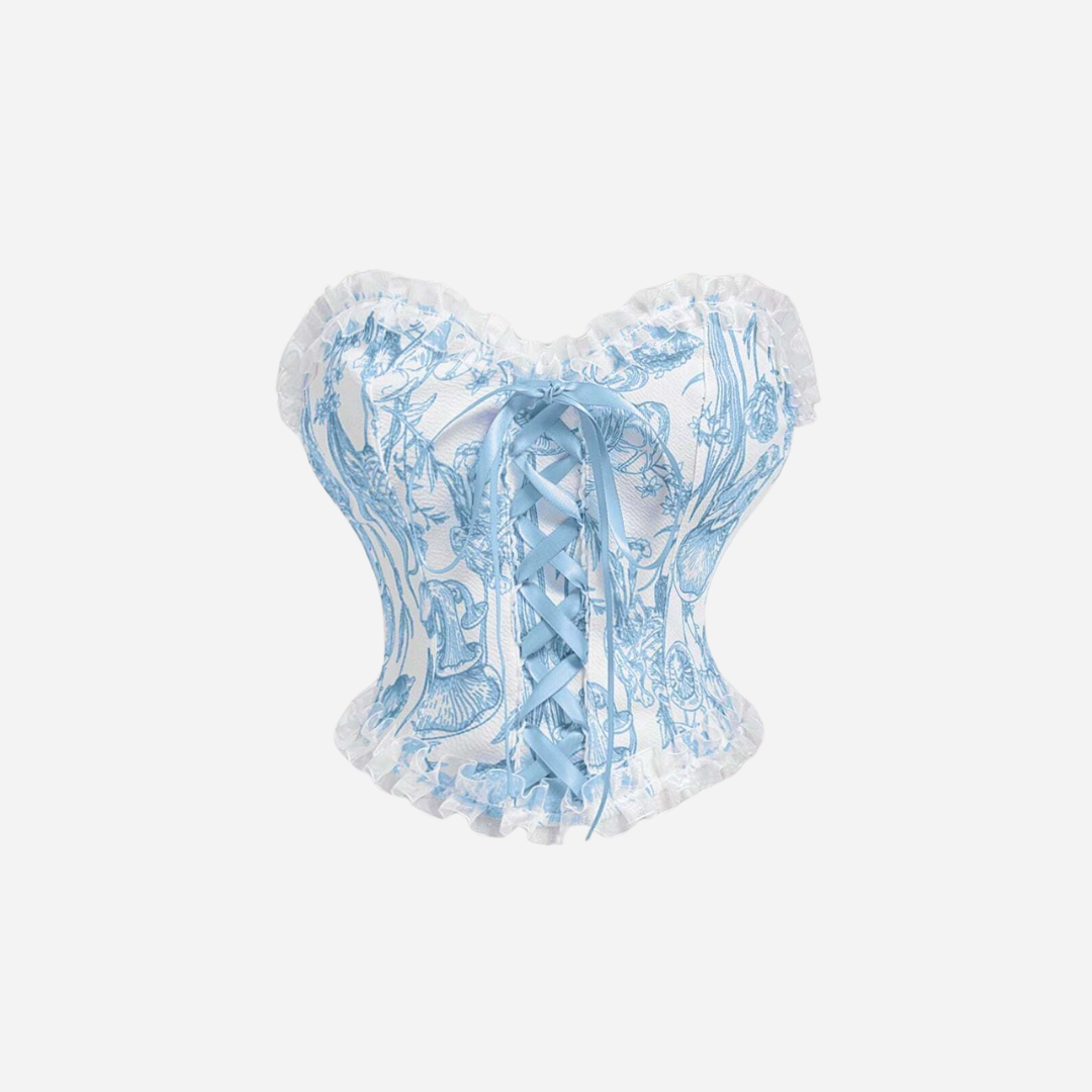 Haut corset fleuri vintage
