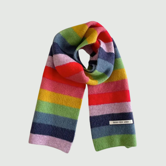 Rainbow Striped Scarf