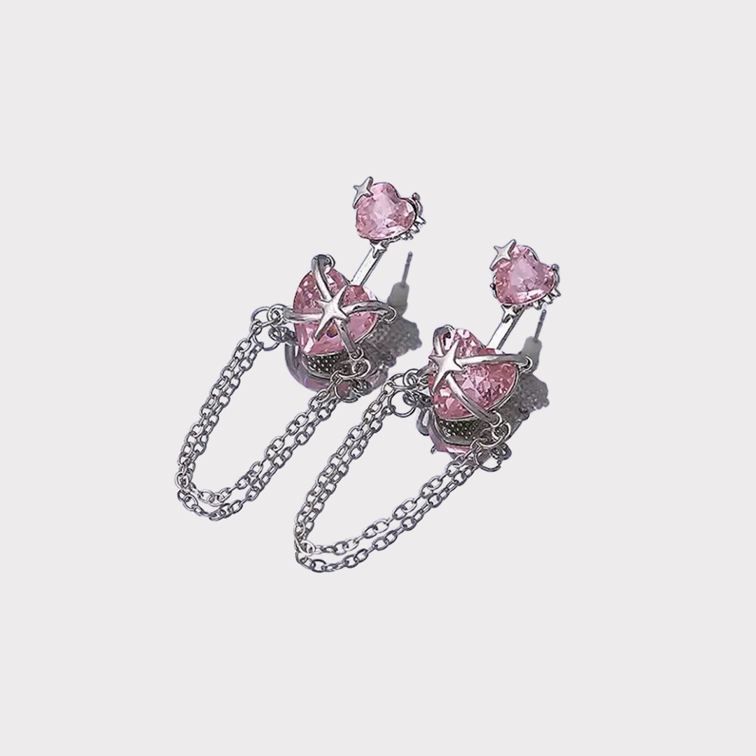 Zircon Pink Earrings