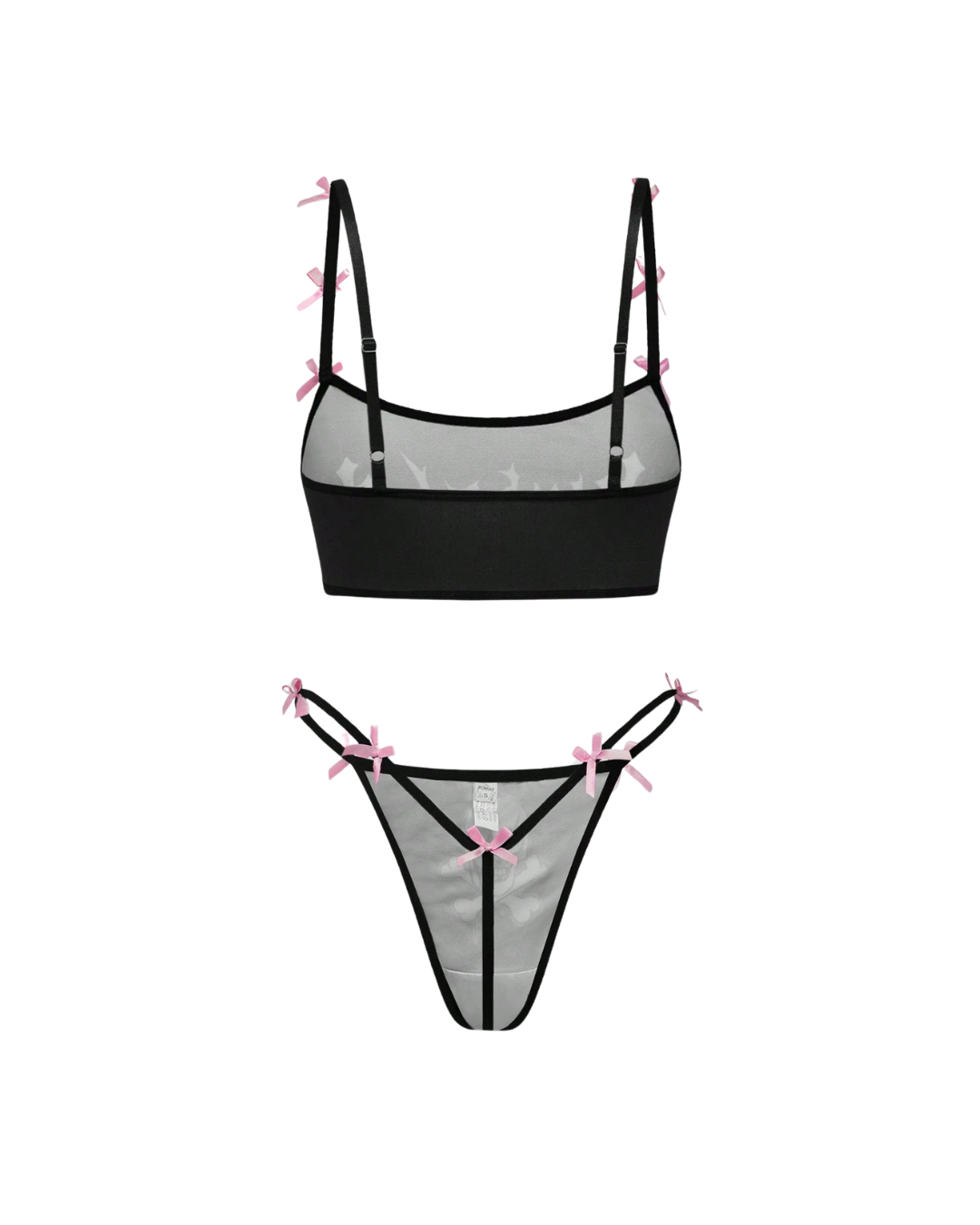 Skull Bow Lingerie Set