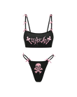 Skull Bow Lingerie Set