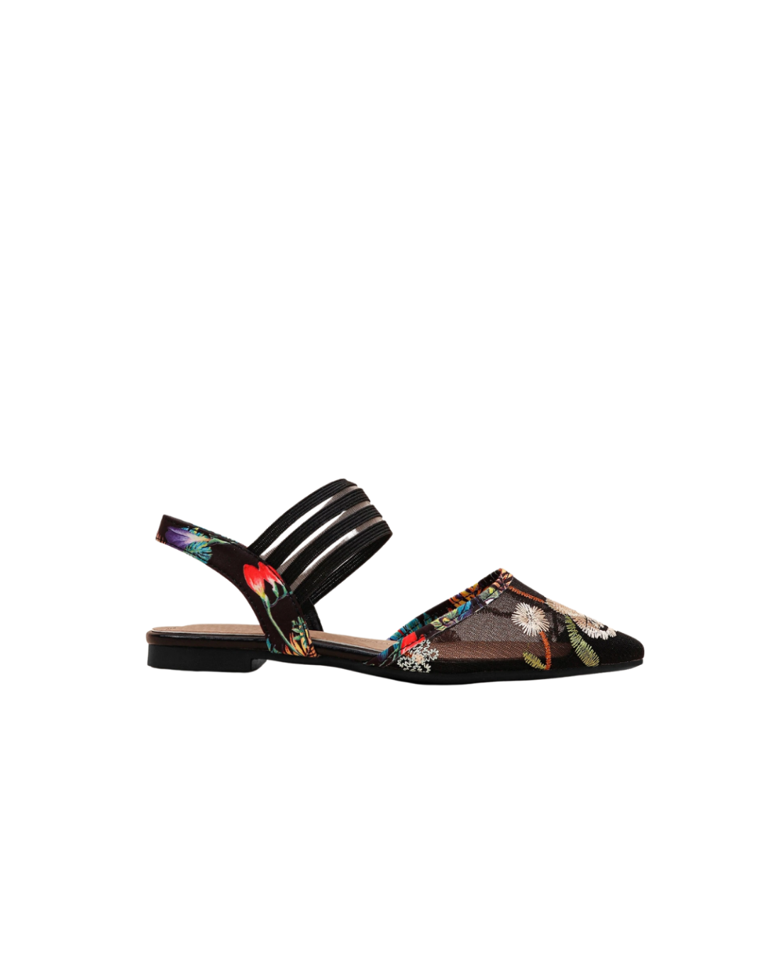 Ballerines en maille brodée