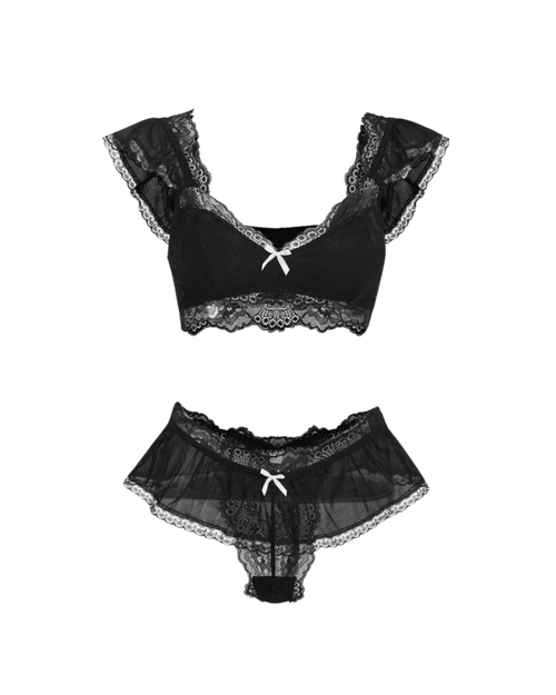 Ensemble de lingerie en dentelle noire