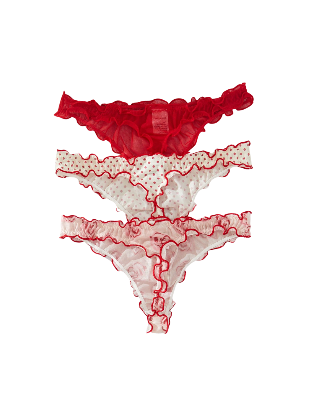 Ensemble de culottes transparentes à volants