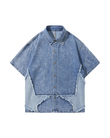 Chemise en jean patchwork