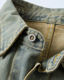 Chemise en jean patchwork