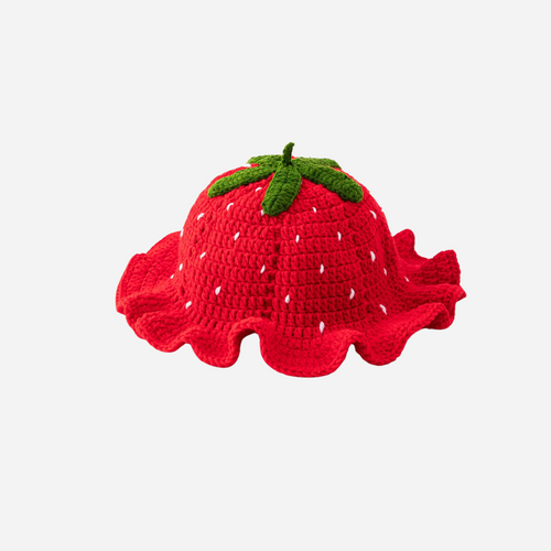 Bonnet en tricot à la fraise