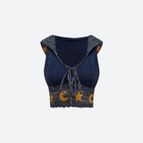 Boho Sleeveless Hoodie Top