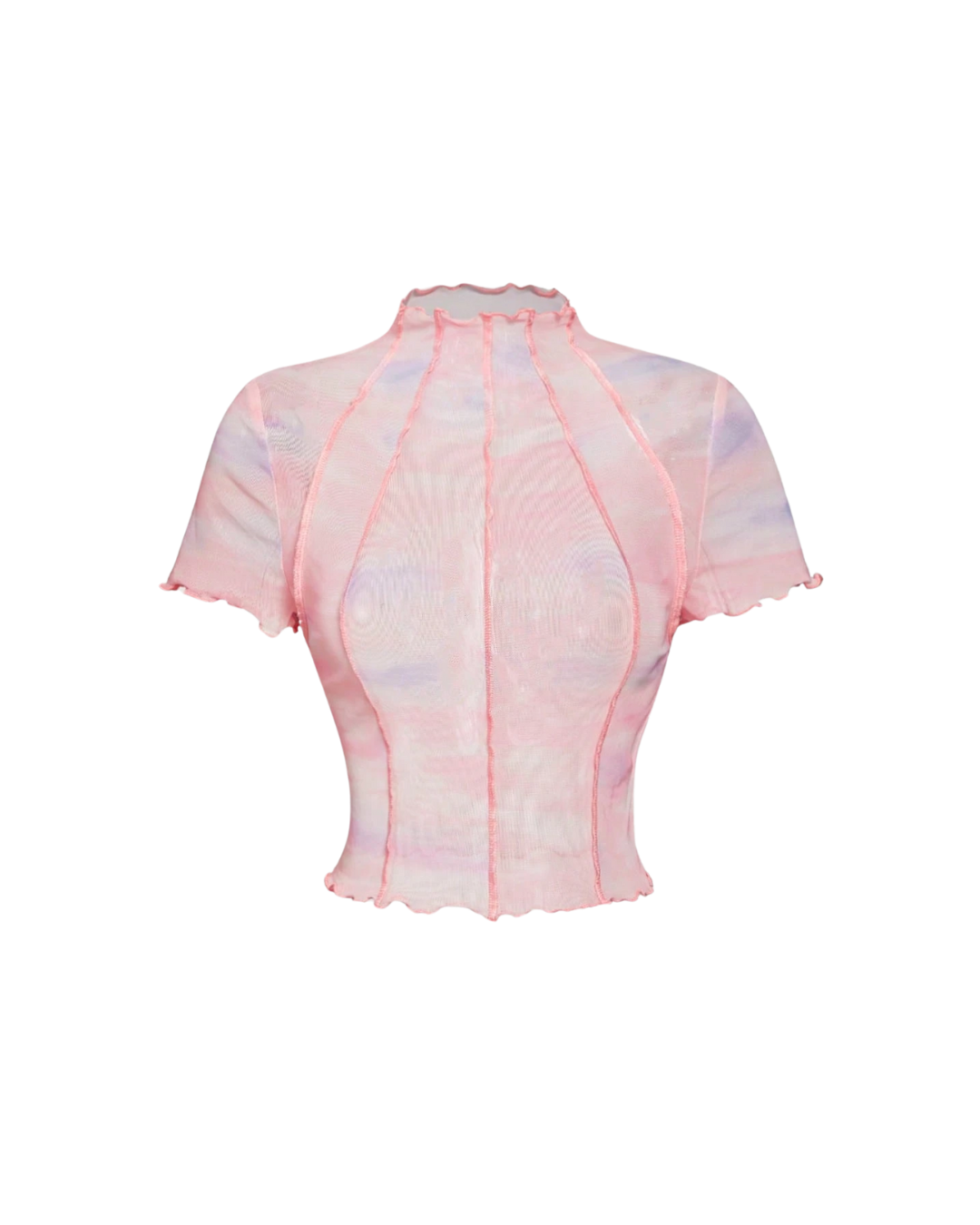 Sheer Stitch Mesh Tee
