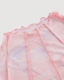 Sheer Stitch Mesh Tee