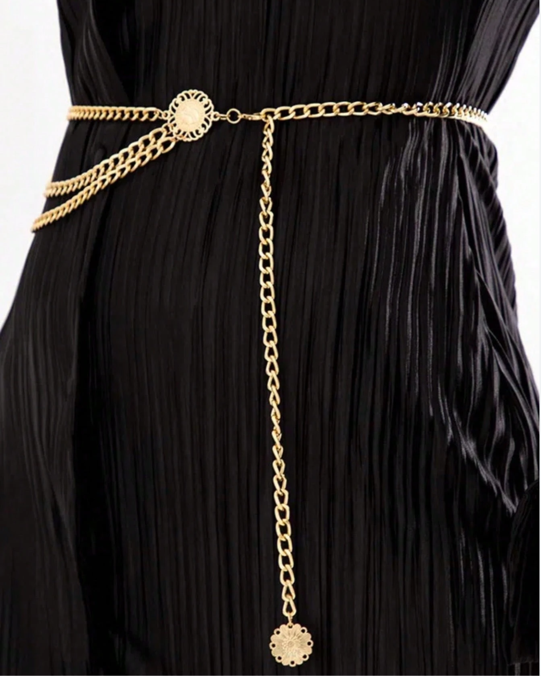 Gold Chain Medallion Belt