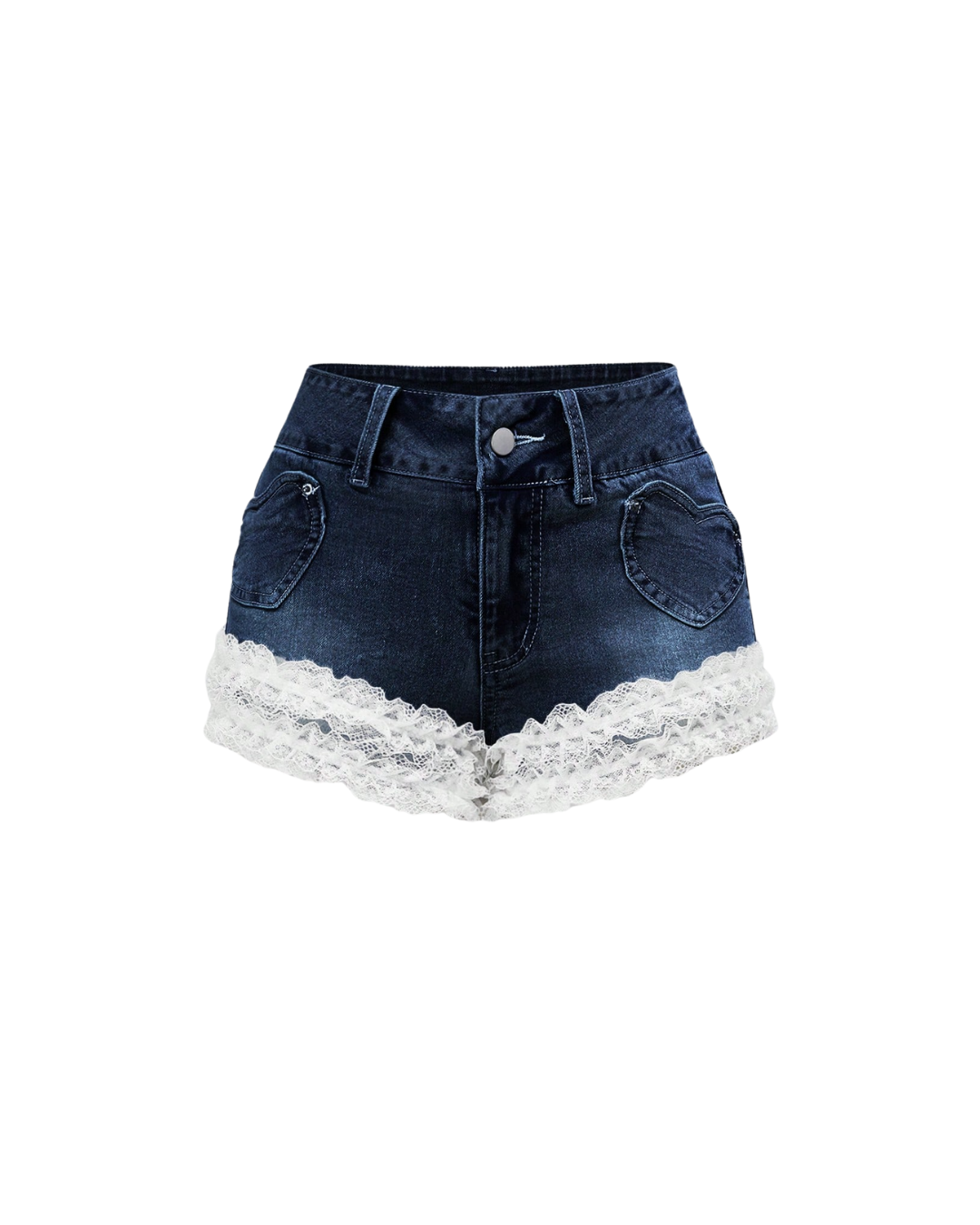 Lace Denim Shorts