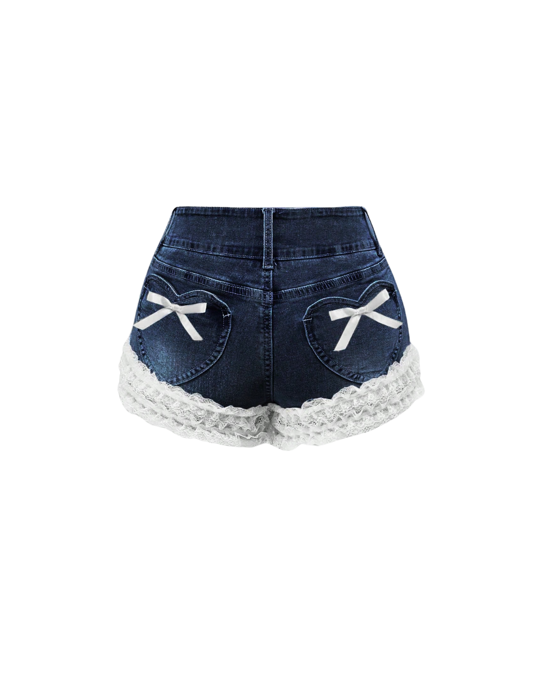 Lace Denim Shorts