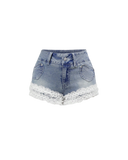 Lace Denim Shorts