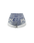 Lace Denim Shorts