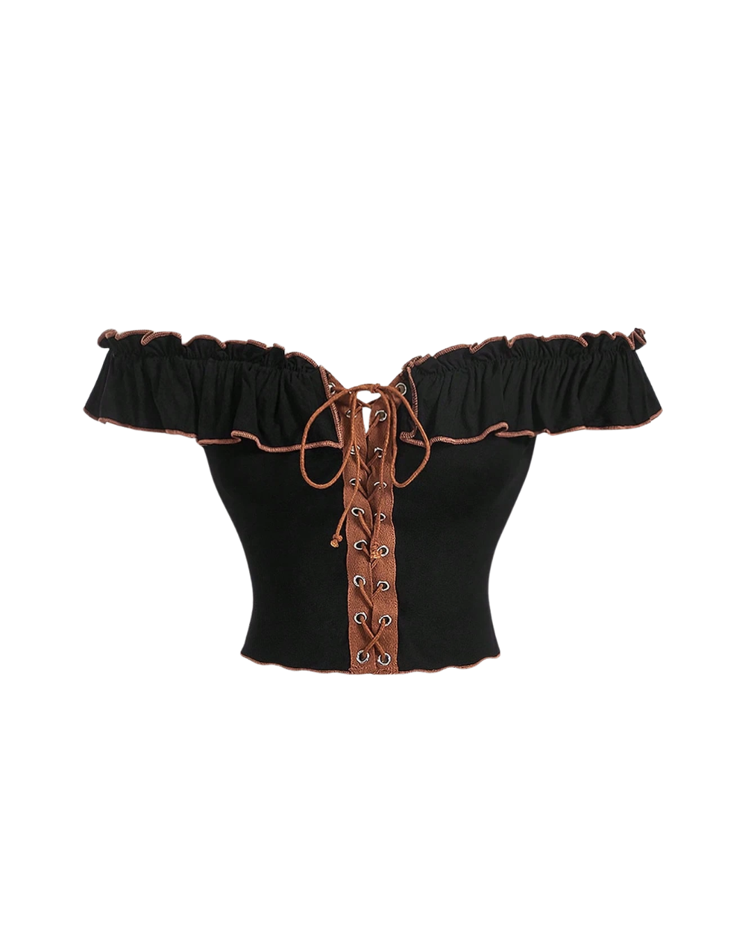Haut corset à volants