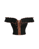 Haut corset à volants