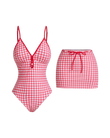 Ensemble de maillot de bain à carreaux vichy