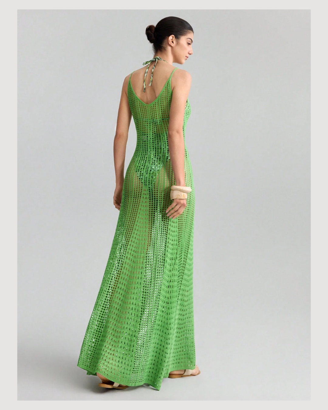 Robe cache-cœur en crochet