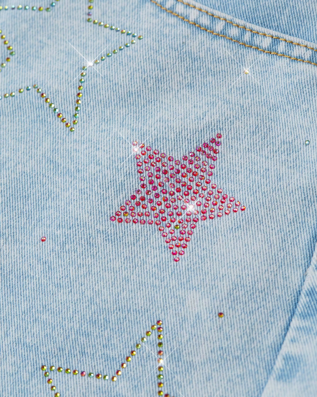 Short en jean Starlight Crystal