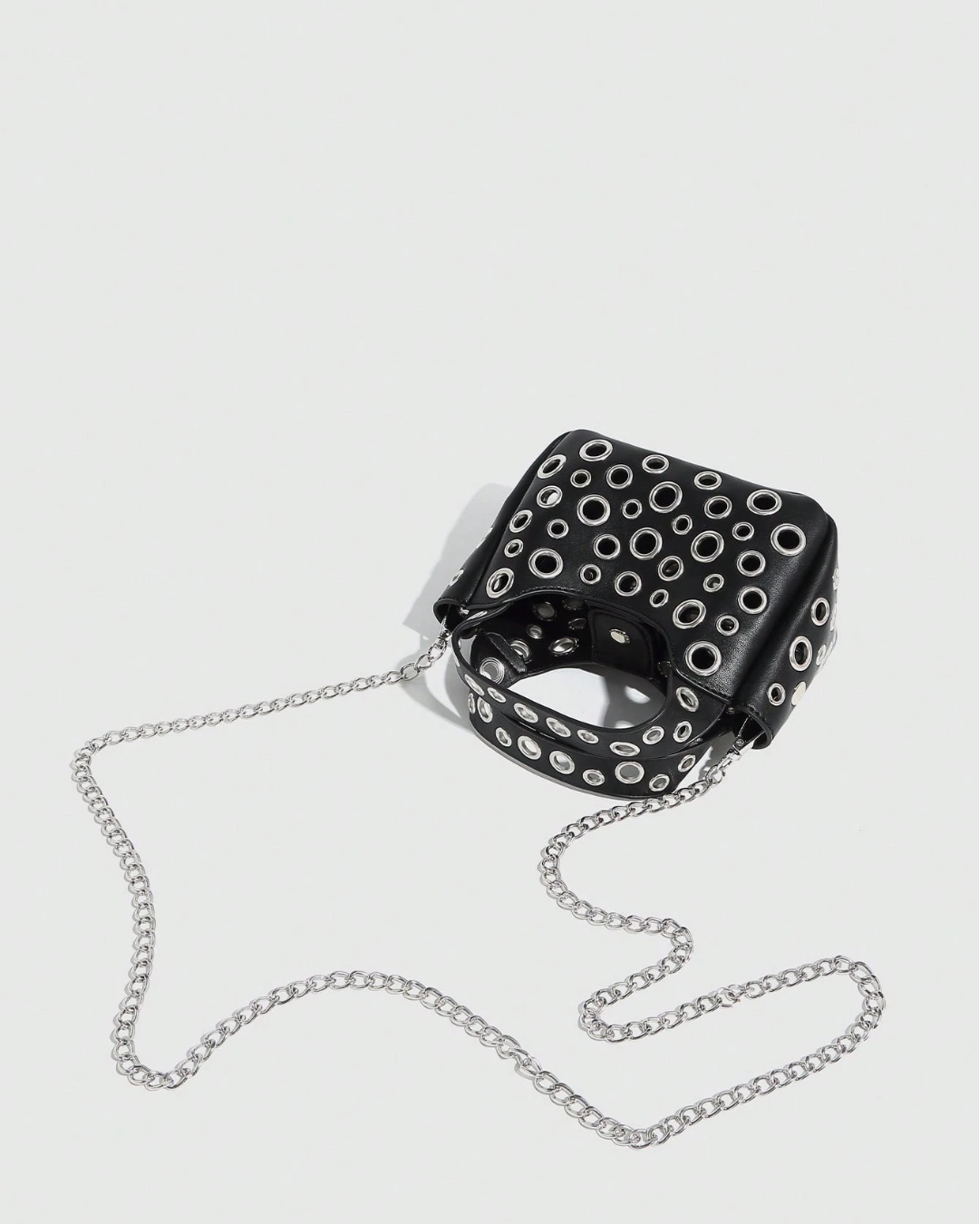Edgy Eyelet Mini Handbag