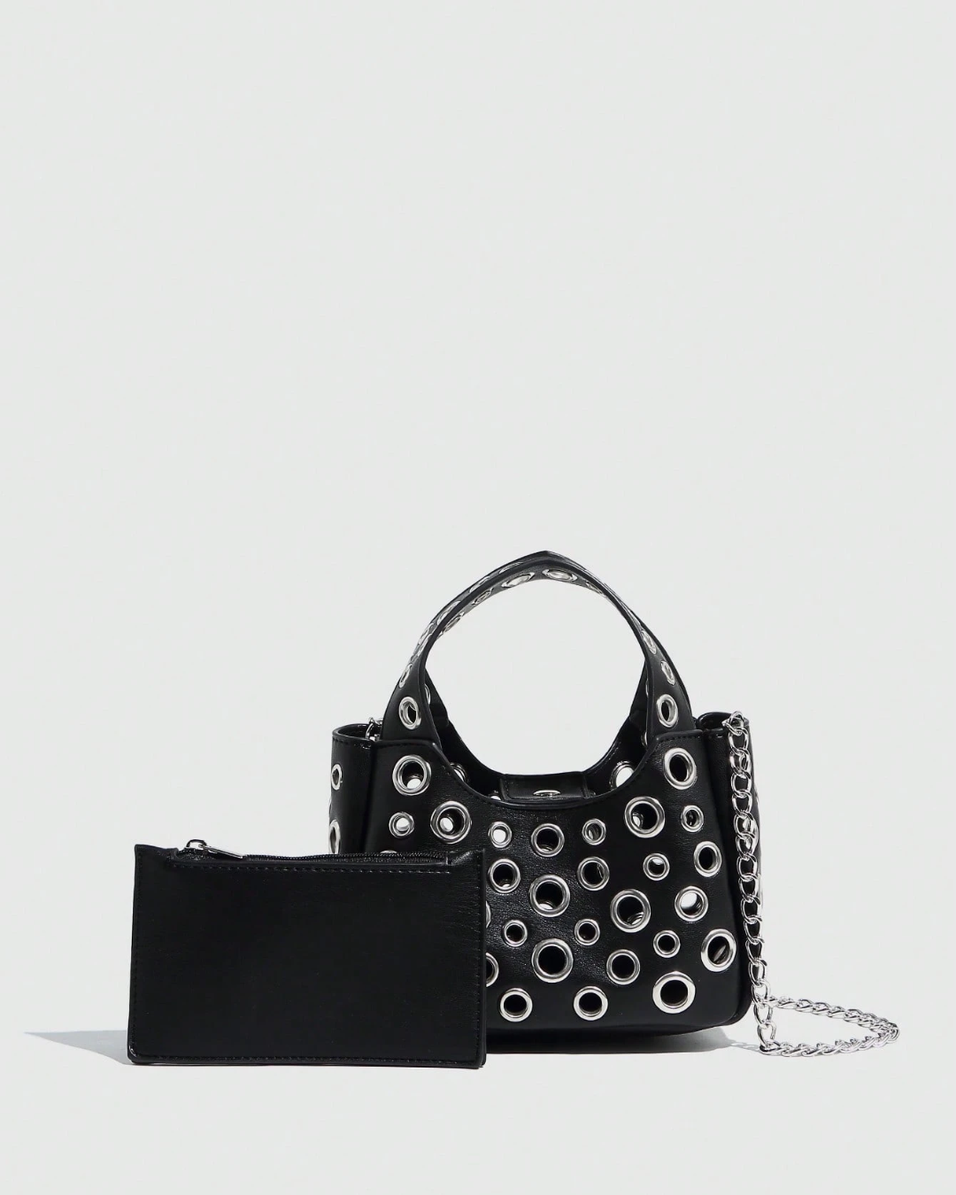 Edgy Eyelet Mini Handbag