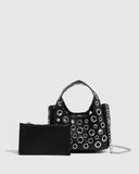 Edgy Eyelet Mini Handbag