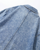 Chemise en jean patchwork