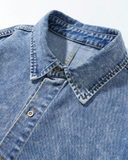 Chemise en jean patchwork