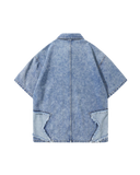 Chemise en jean patchwork
