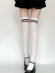 Striped Over-the-Knee Socks