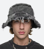 Distressed Denim Bucket Hat