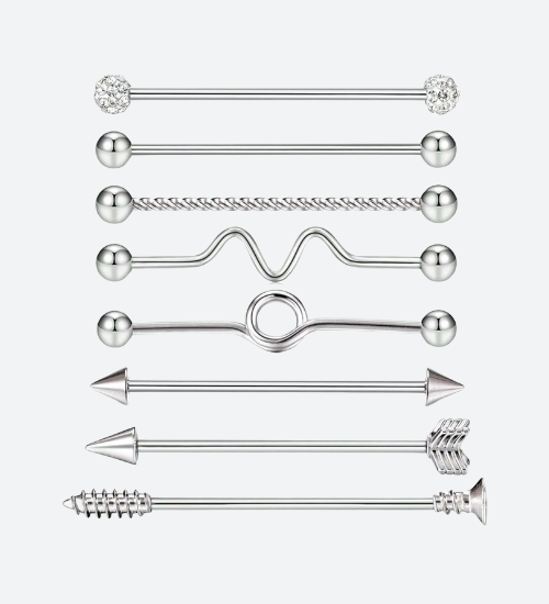 Set of 8 Industrial Piercings