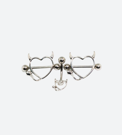 Lot de 3 piercings pour le nombril et le téton