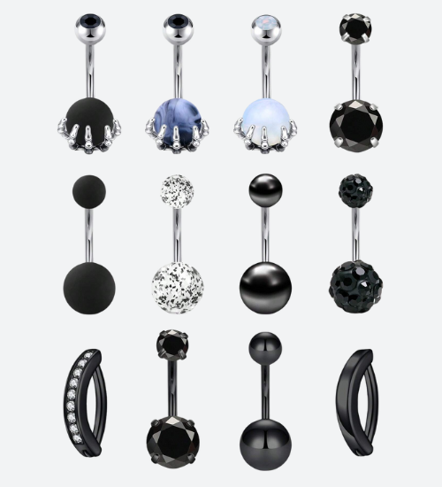 Black Belly Button Ring