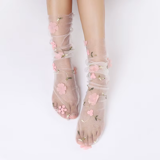 Blossom Mesh Socks