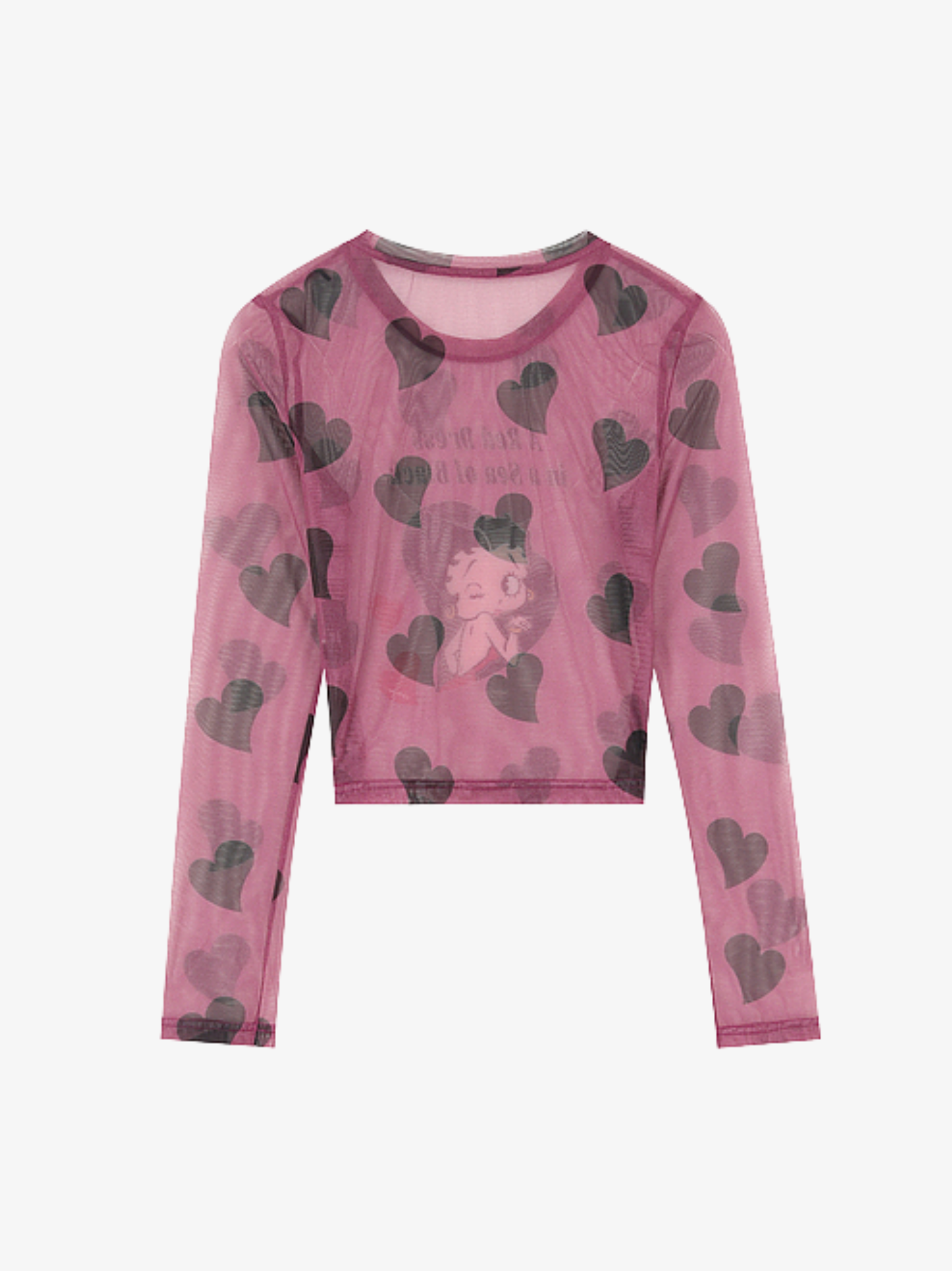 Betty Boop Mesh Crop Top