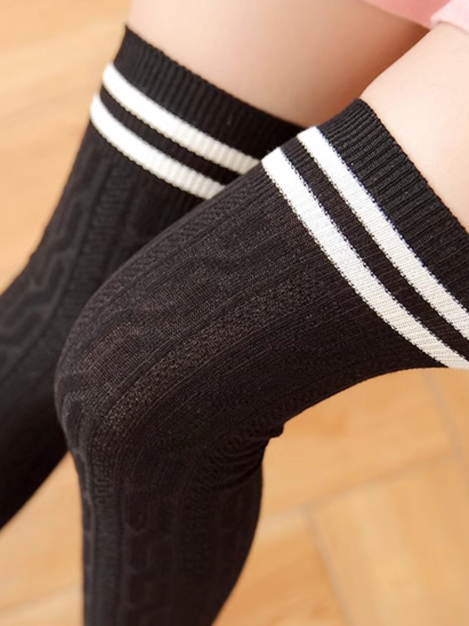 Striped Over-the-Knee Socks