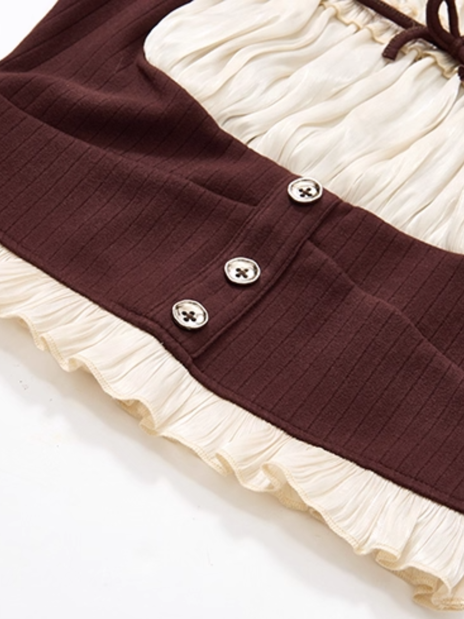 Haut bohème à volants et à nouer