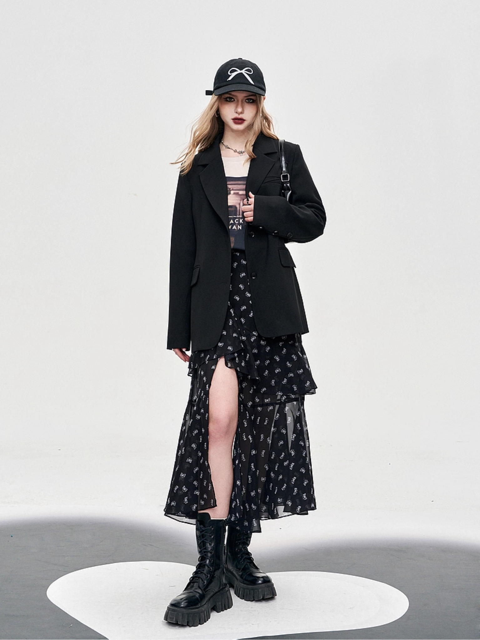 Bow Split Skirt