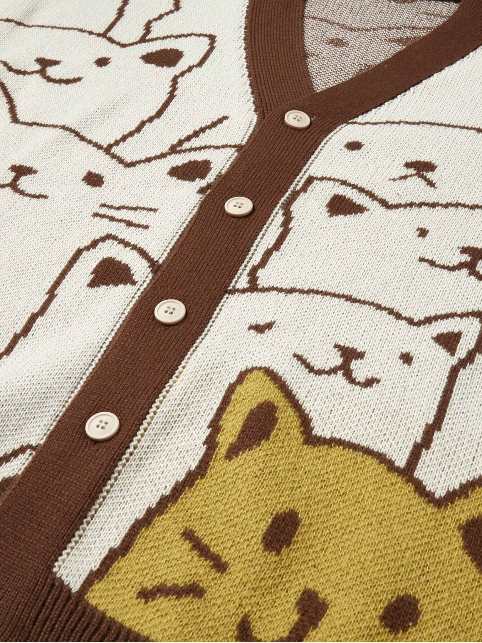 Cartoon Cat Cardigan
