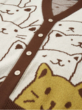 Cartoon Cat Cardigan