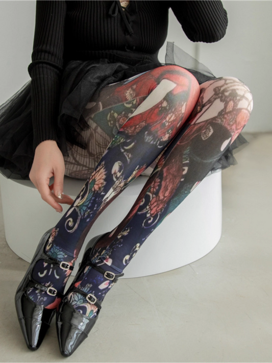 Cartoon Printed Pantyhose