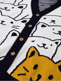 Cartoon Cat Cardigan