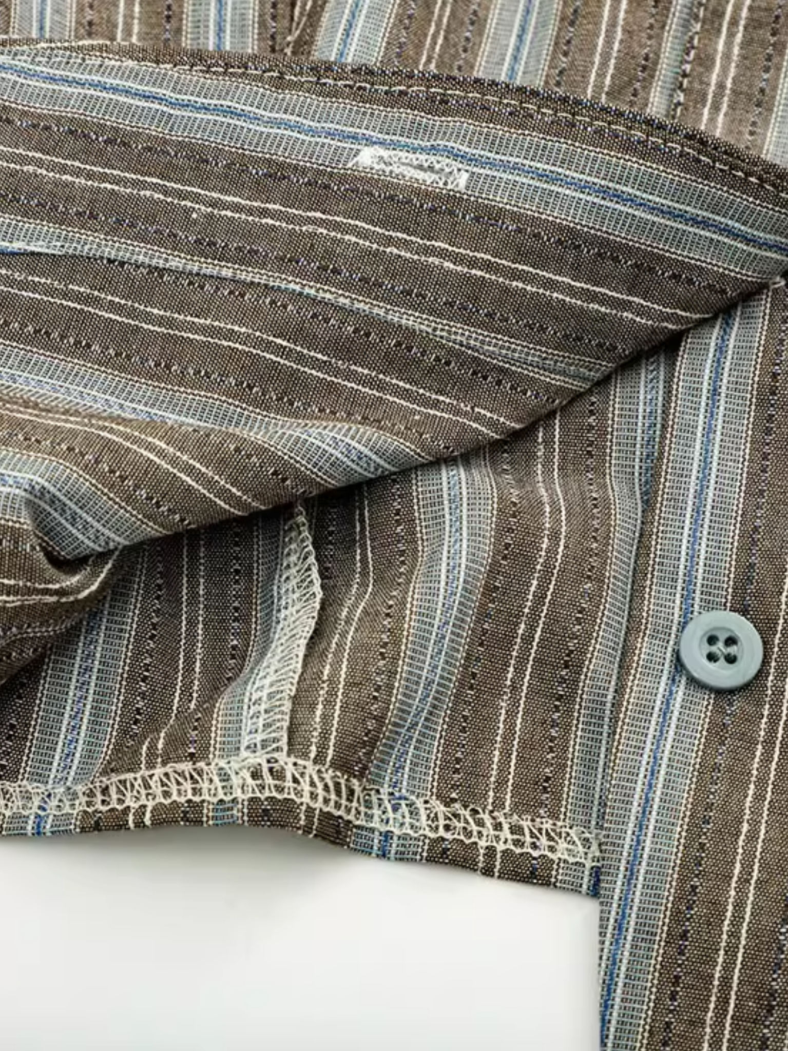 Vintage Stripe Cropped Shirt with Tie